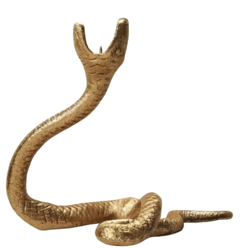 ALUMINIUM TAPER CANDLE HOLDER SNAKE DESIGN